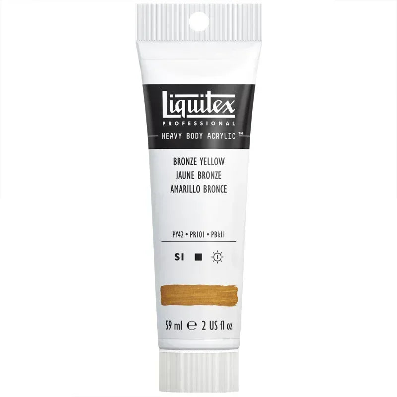 Professional Heavy Body Acrylic Paint, 59 mL Tube, Bronze Yellow