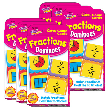 Fractions Dominoes Challenge Cards&reg;, 6 Sets
