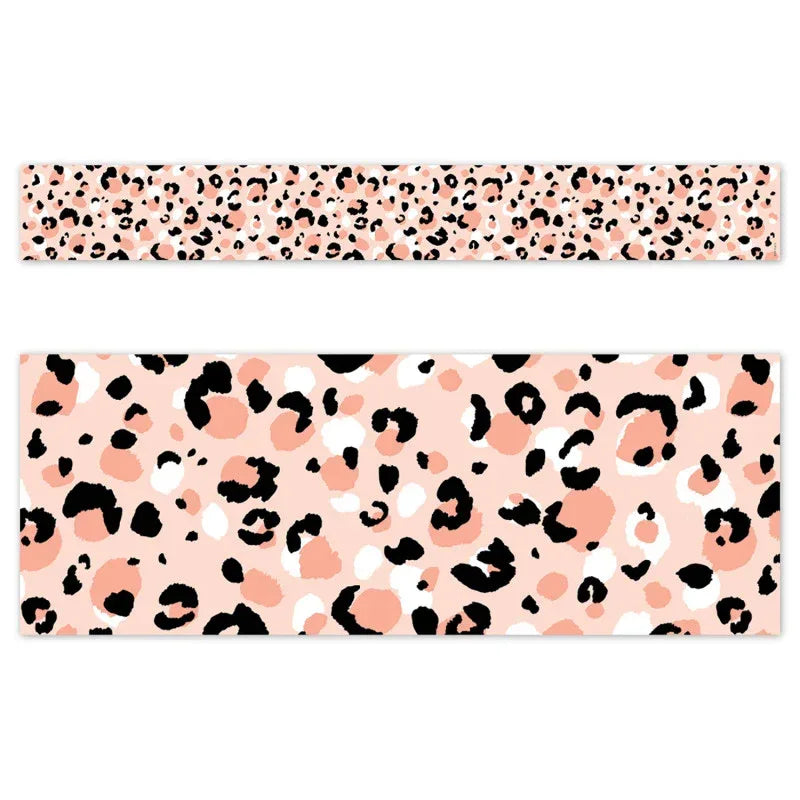 Jungle Friends Blush Leopard EZ Border, 48 Feet