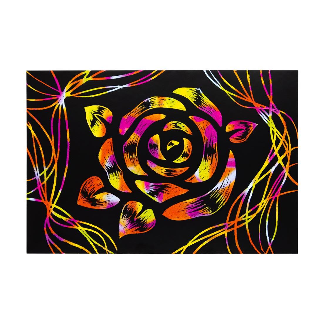 Hygloss Scratch Fun RAINBOW Posterboard 4" x 6" - 100 sheets with 20 styluses (55584)