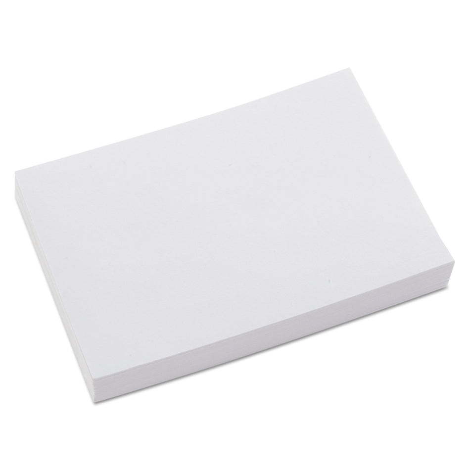 White Unruled Index Cards - 4x6 Inches - Pack of 100, (9152)
