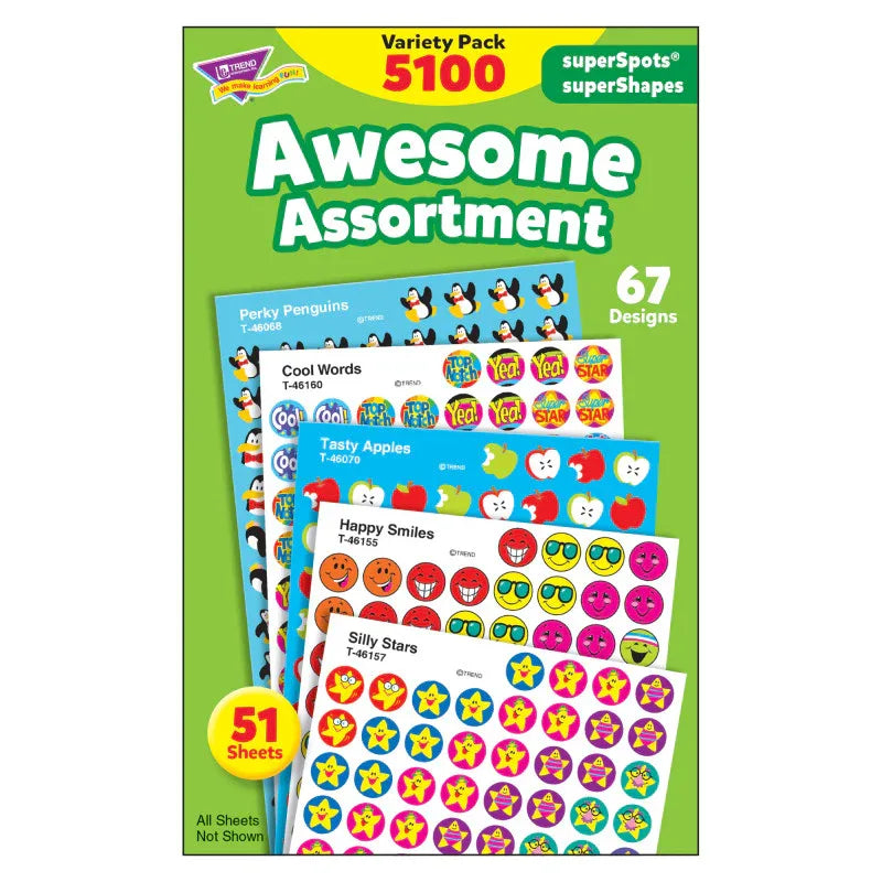 Awesome Assortment superSpots&reg;/superShapes Variety Pack - 5100 ct