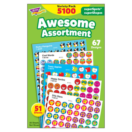 Awesome Assortment superSpots&reg;/superShapes Variety Pack - 5100 ct