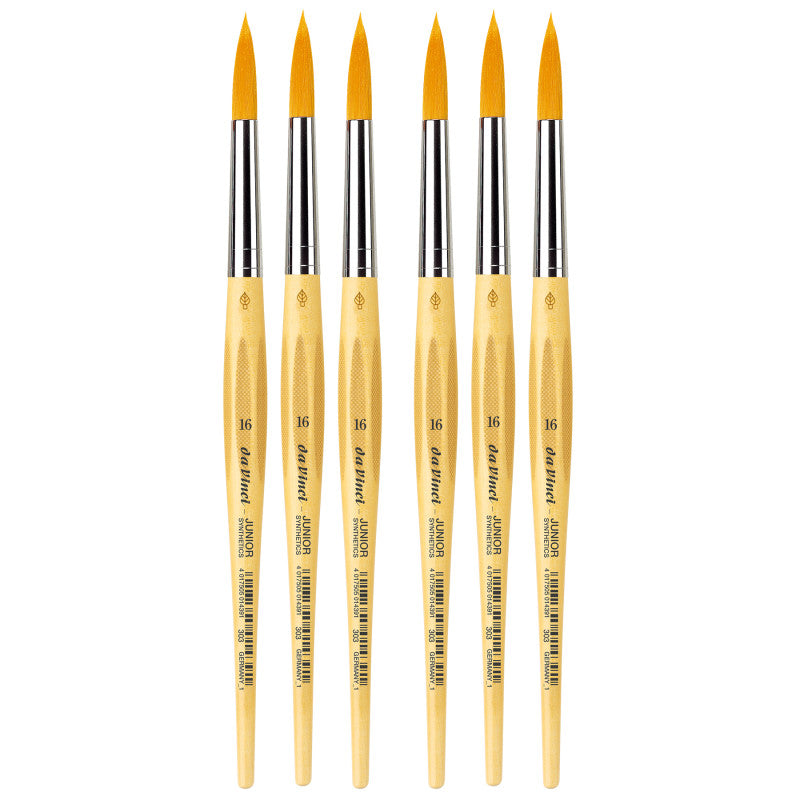 JUNIOR Synthetics Student Brush, Synthetic, Tempera, Round, Series 303, Size 1, Pack of 6