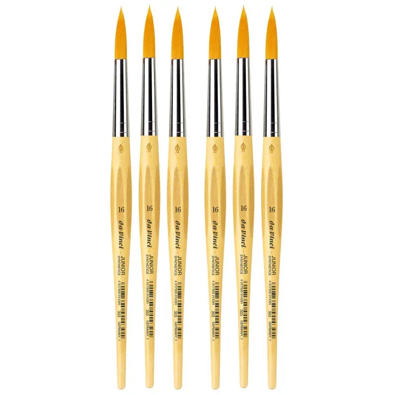 JUNIOR Synthetics Student Brush, Synthetic, Tempera, Round, Series 303, Size 1, Pack of 6