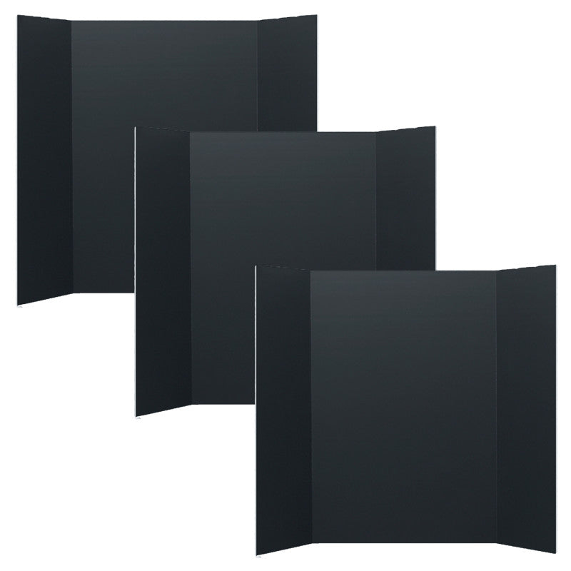 Foam Project Board, 36" x 48", Black, Pack of 3
