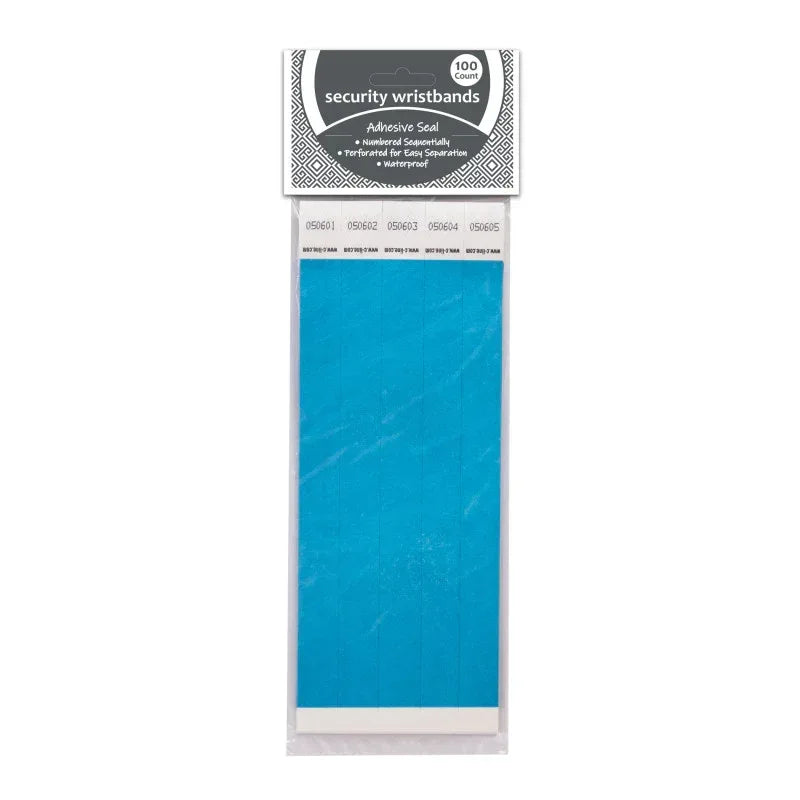DuPont&trade; Tyvek&reg; Security Wristbands, Blue, Pack of 100