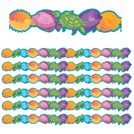 Seas the Day Marine Life Extra Wide Die-Cut Deco Trim&reg;, 37 Feet Per Pack, 6 Packs