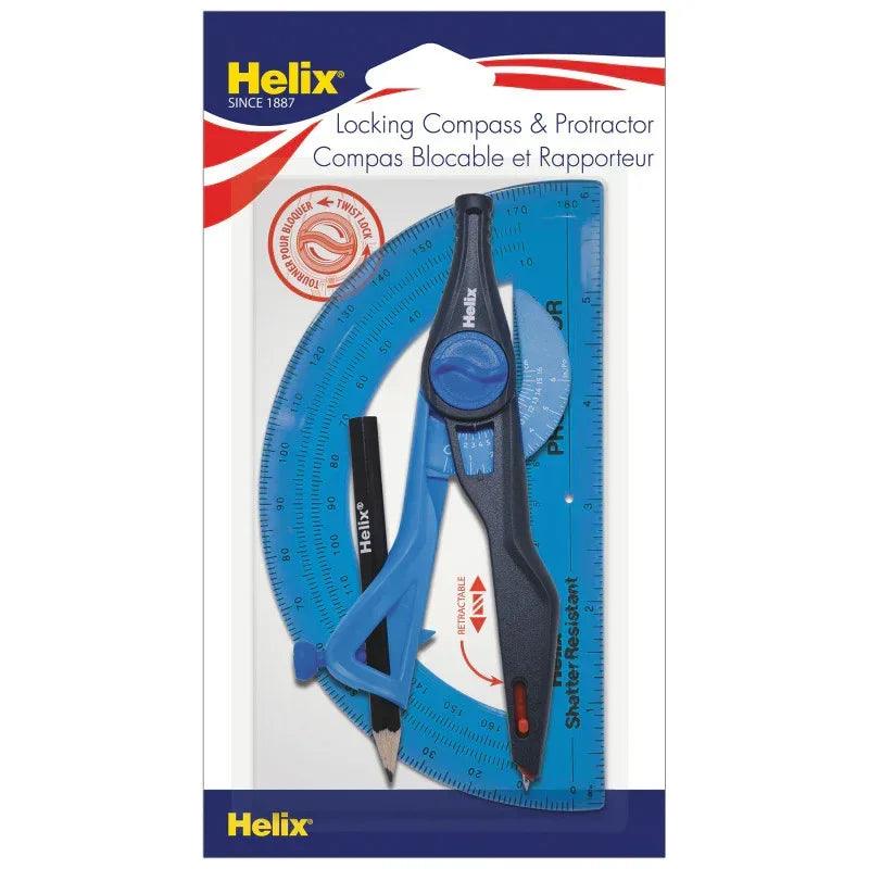 Plastic Locking Compass & Protractor 2 Piece Set – Gramco School Supplies