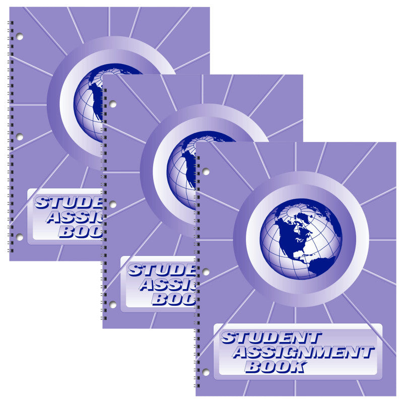 Student Assignment Book, Pack of 3