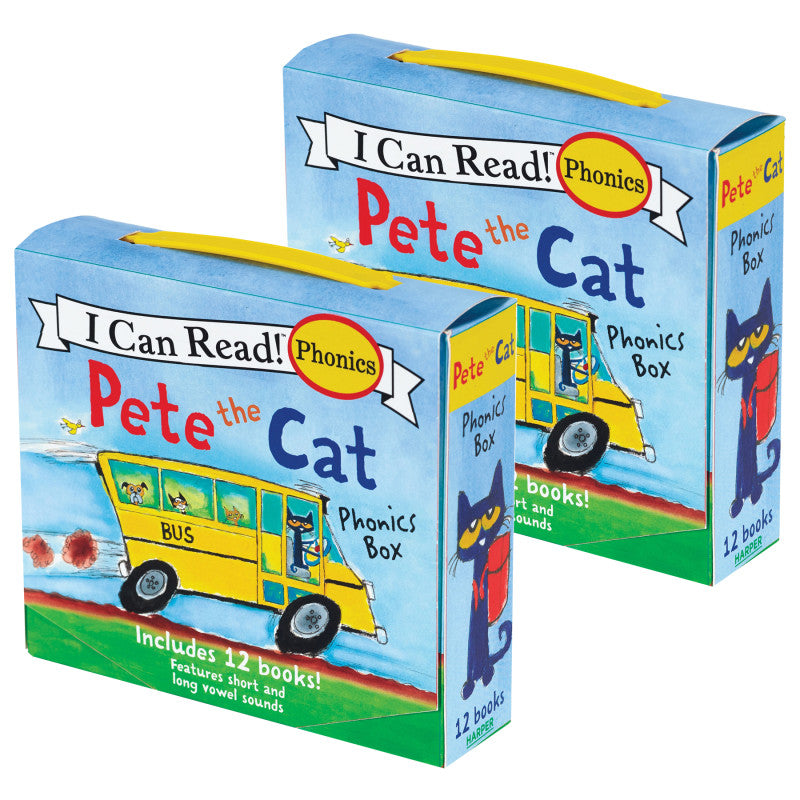 I Can Read!&trade; Pete the Cat Phonics Box, 12 Books Per Set, 2 Sets