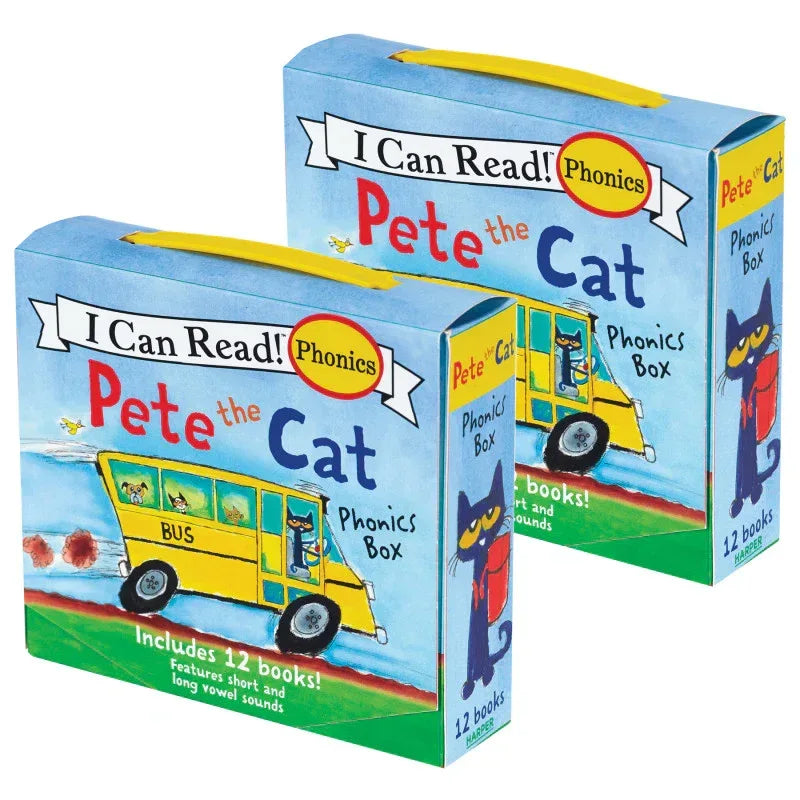 I Can Read!&trade; Pete the Cat Phonics Box, 12 Books Per Set, 2 Sets