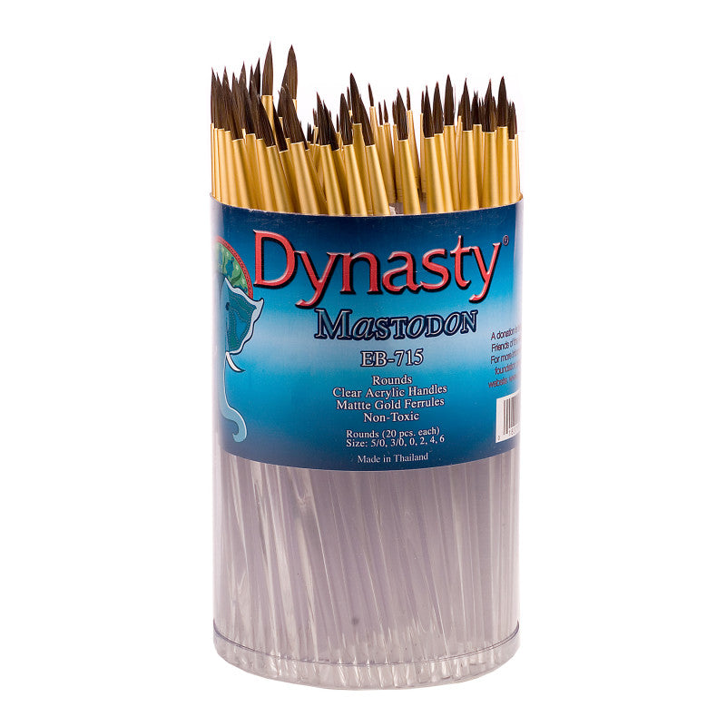 Mastodon Round Brush Canister, 120 Brushes