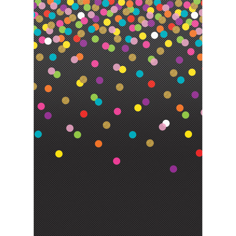 Better Than Paper&reg; Bulletin Board Roll, 4' x 12', Colorful Confetti on Black, 4 Rolls