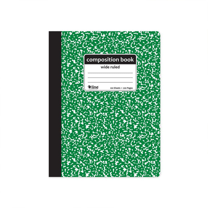 Wide-Ruled Marble Composition Book, 100 Sheets, Green