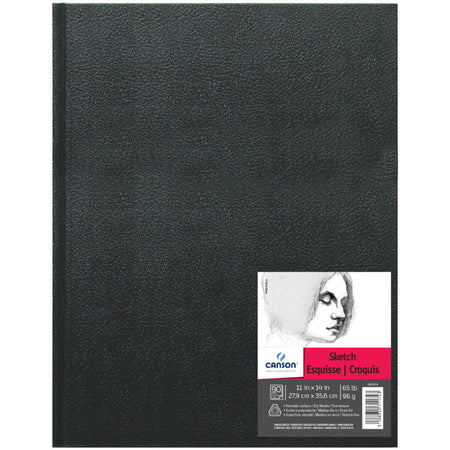 Artist Series Sketch Art Book, Black Cover, Hardbound, 90 Sheet, 11x14 inch, 1 Count
