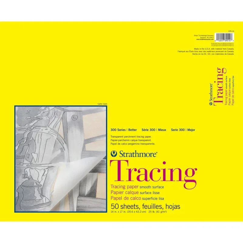300 Series Tracing Pad, Tape Binding, 50 Sheet, 14x17 inch, 1 Count