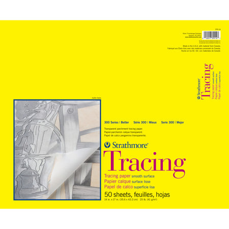 300 Series Tracing Pad, Tape Binding, 50 Sheet, 14x17 inch, 1 Count