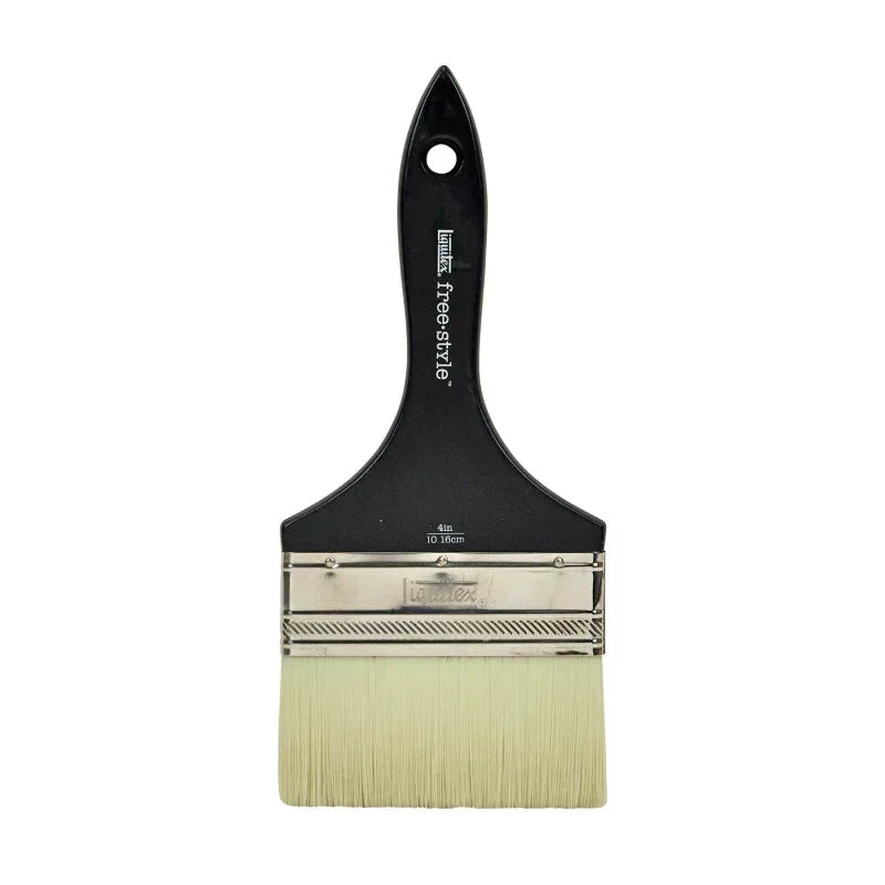 Free-Style Large Scale Broad Flat/Varnish Short Handle Brush, 4"