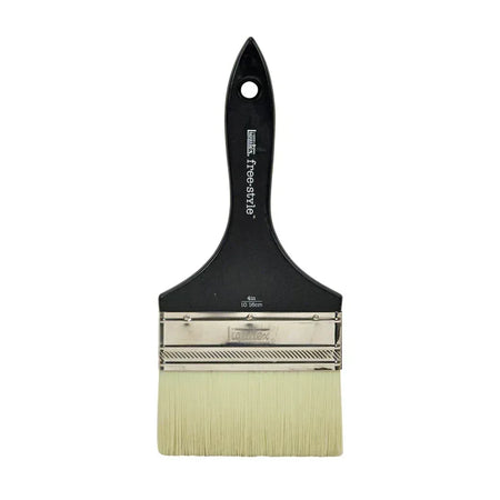 Free-Style Large Scale Broad Flat/Varnish Short Handle Brush, 4"