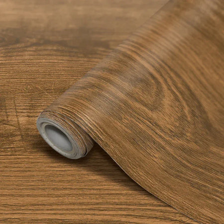 Peel and Stick Decorative Paper Roll, 17-1/2" x 10 ft, Classic Wood