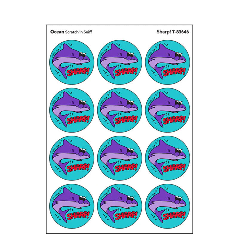 Sharp!/Ocean scent Retro Scratch 'n Sniff Stinky Stickers&reg;, 24 ct.
