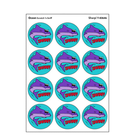 Sharp!/Ocean scent Retro Scratch 'n Sniff Stinky Stickers&reg;, 24 ct.
