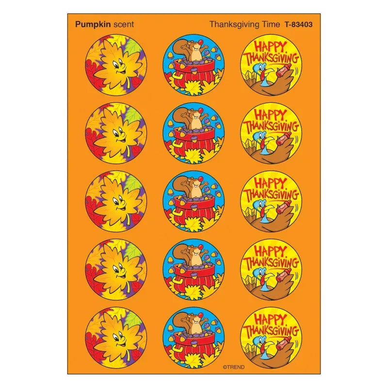 Thanksgiving Time/Pumpkin Stinky Stickers&reg;, 60 ct.