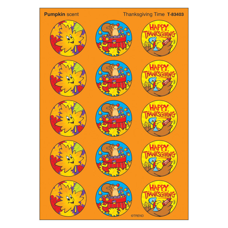 Thanksgiving Time/Pumpkin Stinky Stickers&reg;, 60 ct.