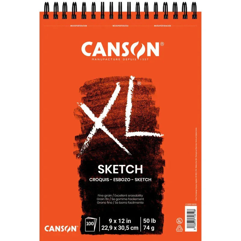 XL Series Sketch Pad, Top Wire Binding, 100 Sheet, 9x12 inch, 1 Count