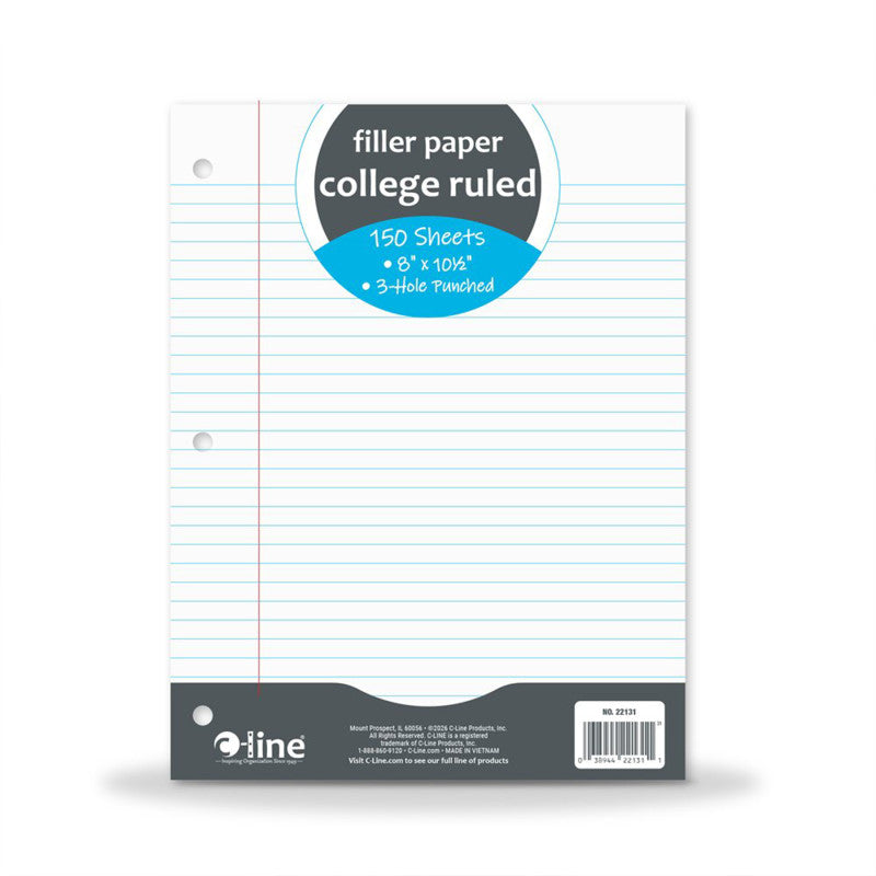 College-Ruled Filler Paper, 150 Sheets