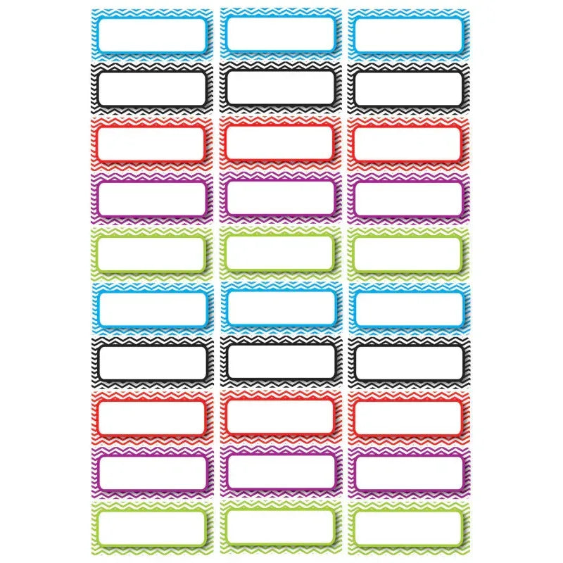 Die-Cut Magnetic Foam Color Chevron Labels/Nameplates, Pack of 30