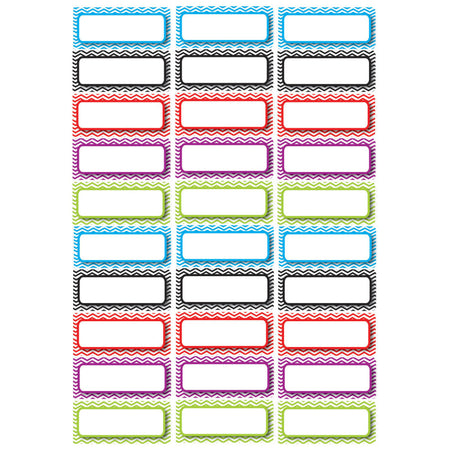 Die-Cut Magnetic Foam Color Chevron Labels/Nameplates, Pack of 30