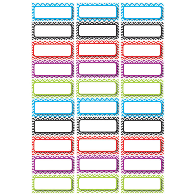 Die-Cut Magnetic Foam Color Chevron Labels/Nameplates, Pack of 30