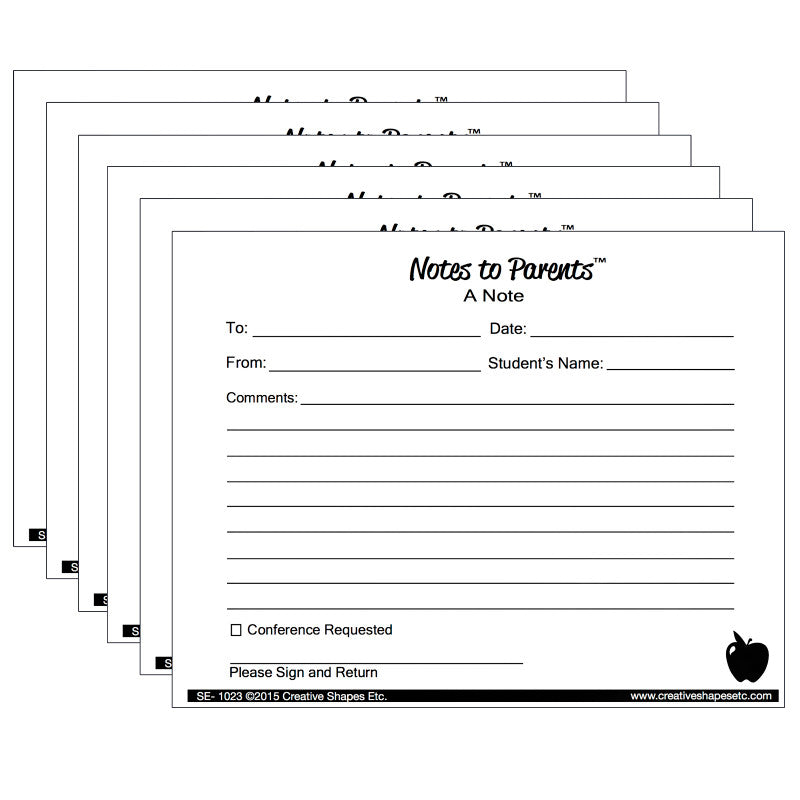 Notes to Parents&trade;, Blank Note, 50 Per Pack, 6 Packs