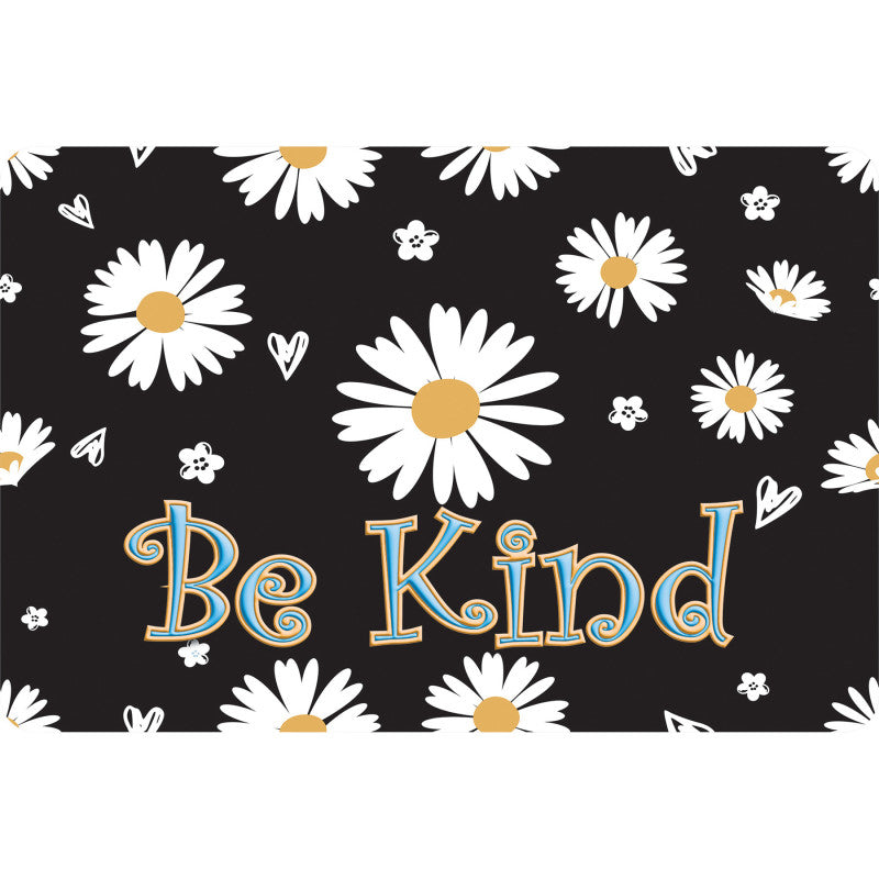 The Original Fun Mat&trade;, Welcome Mat, 15.5" x 23.5", Be Kind Daisies