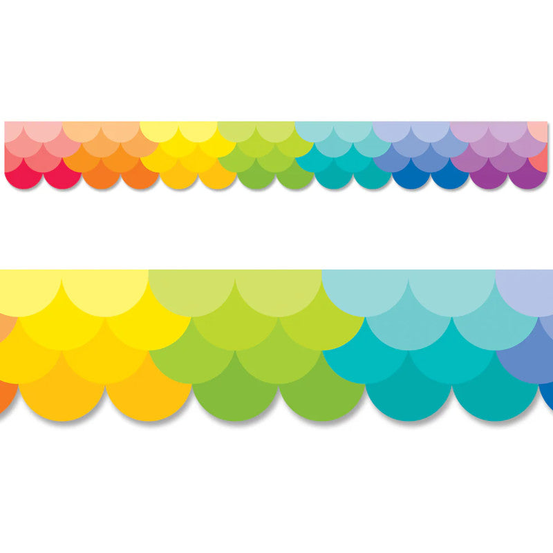Ombre Rainbow Scallops EZ Border&trade;, 48 Feet