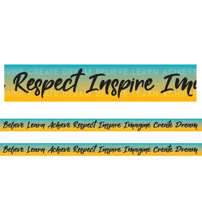 Borders/Trims, Magnetic, Rectangle Cut - 1-1/2" x 24", Motivational Words Theme, 24' per Pack, 2 Packs