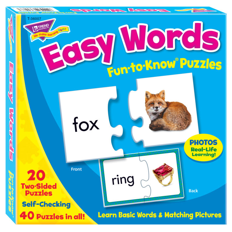 Easy Words Fun-to-Know&reg; Puzzles