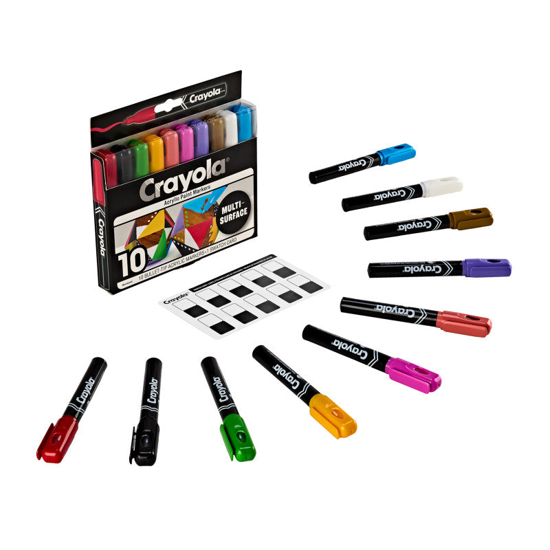 10-Count Brush Acrylic Paint Markers