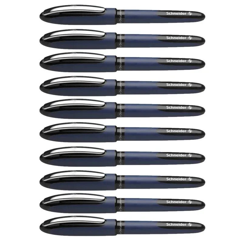 One Business Rollerball Pens, 0.6mm, Black, Pack of 10