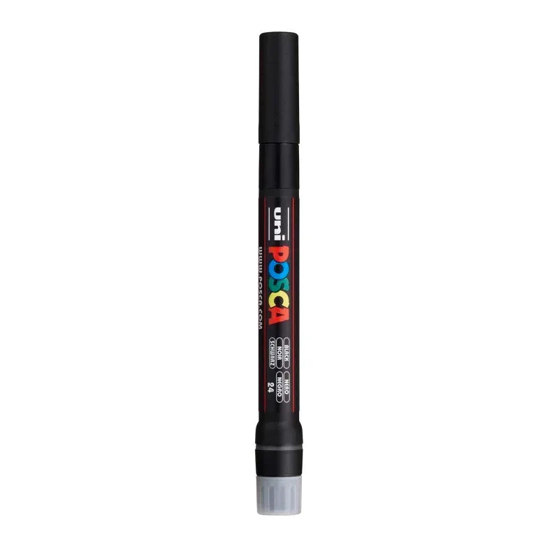 uni® POSCA PCF-350 Water-Based Paint Markers, Brush Tip (1-10mm), Black