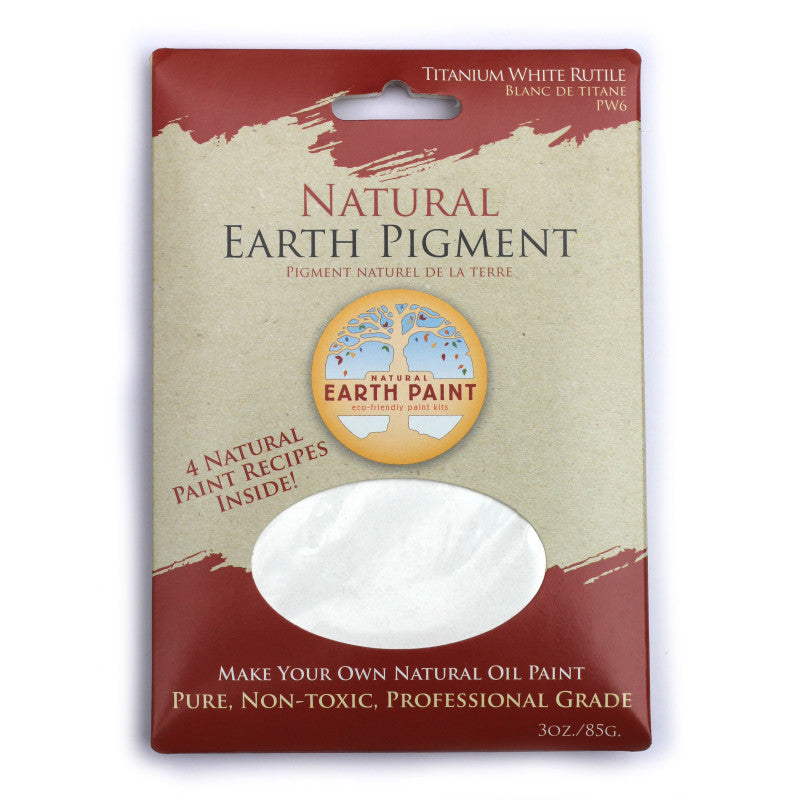 Earth & Mineral Pigment, Titanium White Rutile, 3 oz