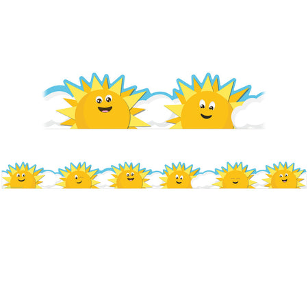Growth Mindset Sun & Clouds Deco Trim&reg; Extra Wide Die-Cut, 37 Feet