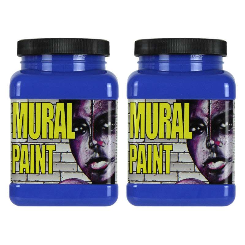 Mural Paint, Pint, Neptune (Cobalt Blue Hue), Pack of 2