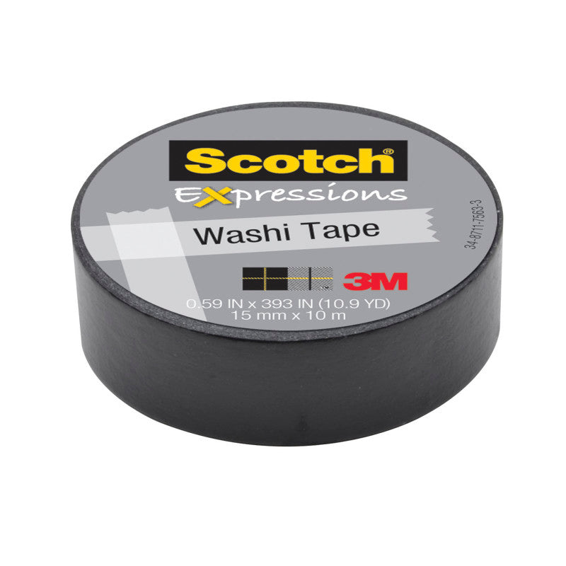 Expressions Washi Tape, .59" x 393", Black