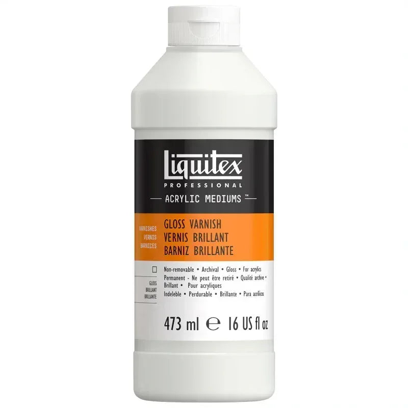 Professional Acrylic Gloss Varnish, Clear, 16 oz (473 mL)