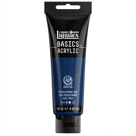 BASICS Acrylic Paint, 118 mL Tube, Phthalocyanine Blue