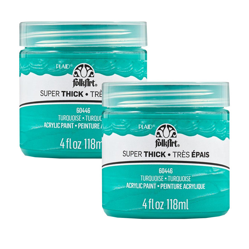 Super Thick Acrylic Paint, 4 oz, Turquoise, 2-Pack