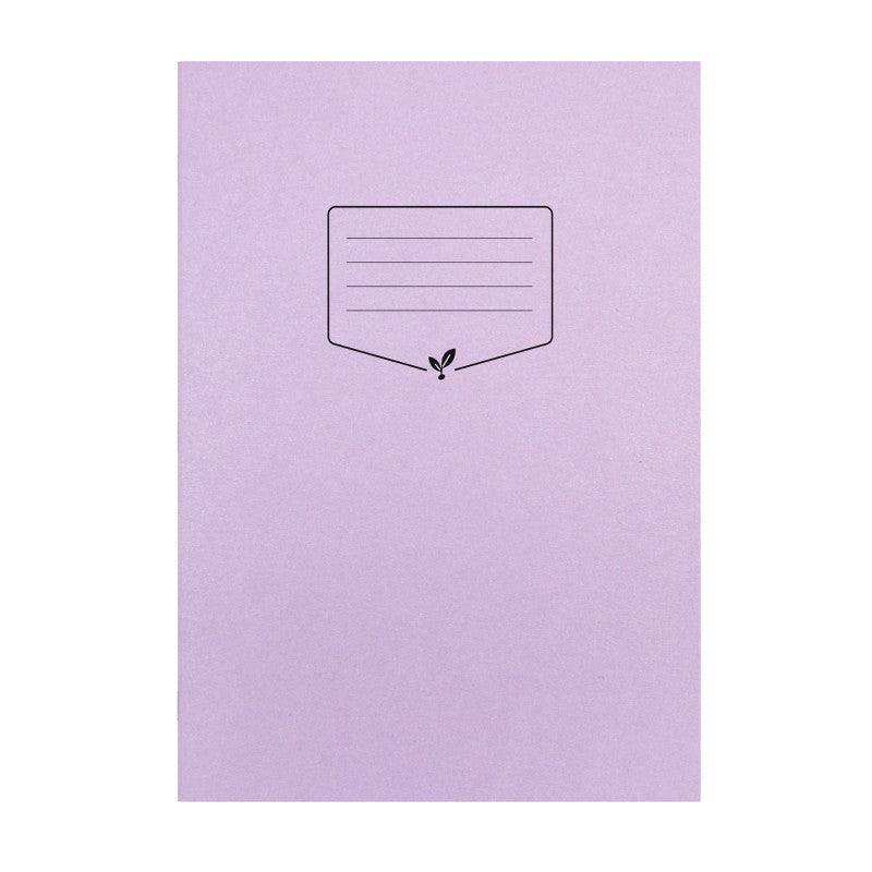 Blue Tinted Paper Handwriting Practice Book, A4, 32 Pages, Purple Cover